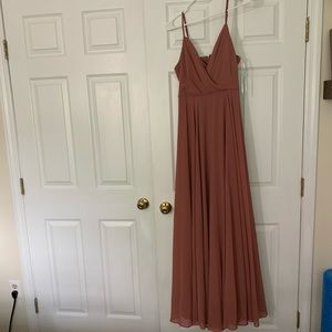 Lulus Dusty Rose Bridesmaids Dress. Size Large.